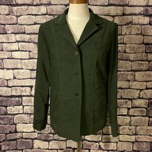Karen Scott Green Fully Lined Jacket Size M